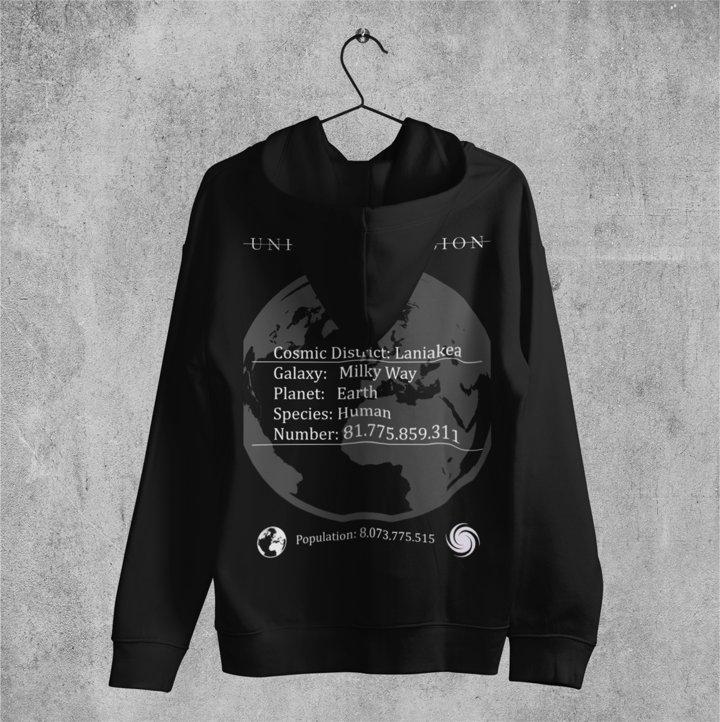 Cosmic ID Hoodie Schwarz