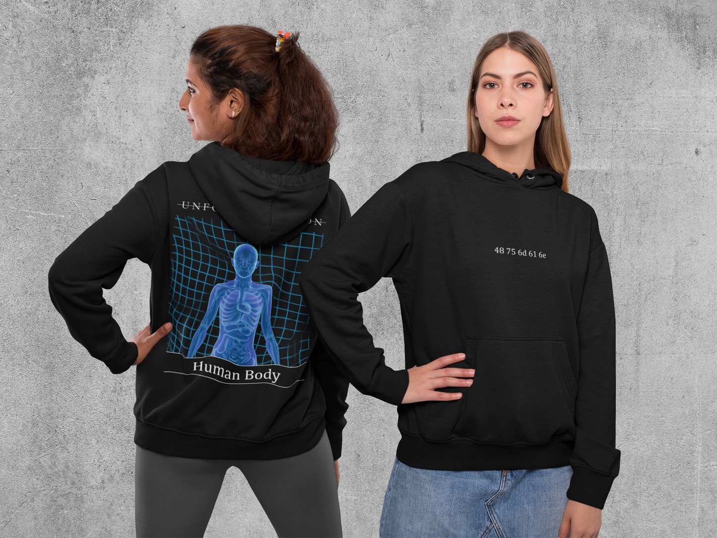 Holo Female Hoodie Schwarz