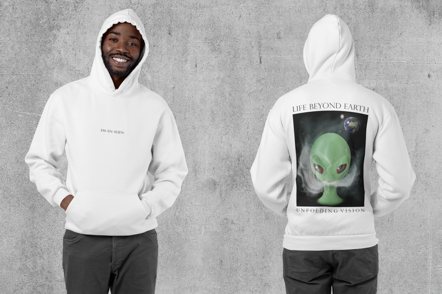Stoned Alien Hoodie Weiß