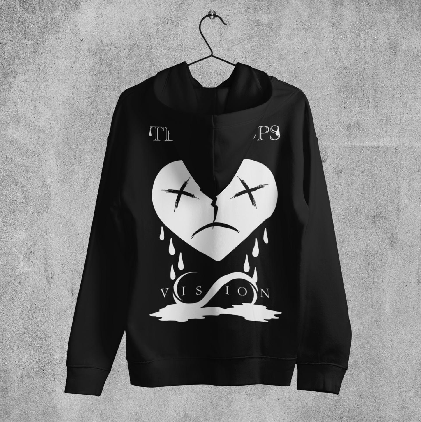 Teardrops Hoodie Schwarz