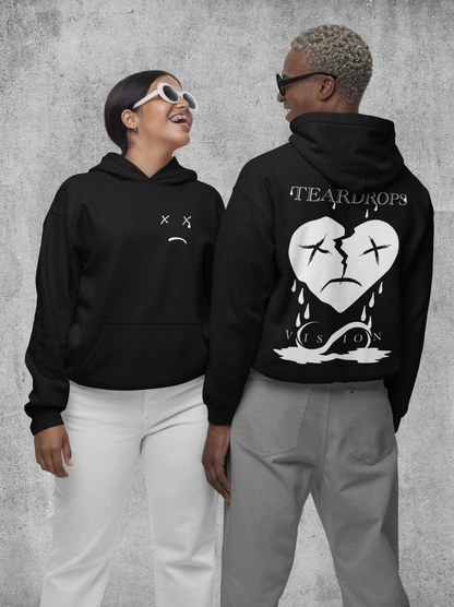 Teardrops Hoodie Schwarz